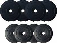 FitBox Sports Pro-PVC 20 Kg Weight Plates, 3kg x 4, 2kg x 4 (Black)