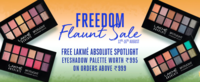 Lakme Freedom Flaunt Sale - Get Lakme Absolute Spotlight Eyeshadow Palette worth Rs.995 on orders above Rs.999