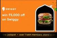 CRED x Swiggy Jackpot : Get a chance to win Rs 5000 swiggy money or Assured 30% off upto Rs 60 on paying via CRED. (User Specific) 
