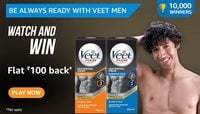 Amazon Veet Men Quiz Answers : Win Assured 100 Back On 200