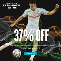 Myprotein Freedom Sale - Flat 37% Off + Extra 10% Off For New Users