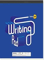 Navneet Youva | Writing Pad | Size No. 4 with Flap | 21.5 cm x 28.5 cm | Single Line Notepad | 80 Pages | Pack of 6, Multicolor (22838)