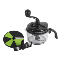 Wonderchef Turbo 1.7 Litres Chopper (Suitable for Fruits + Vegetable, 3 Blades, Dishwasher Safe, 63152432, Black)