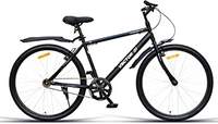 Vector 91 Freedom FX 26T White Single Speed Hybrid Cycle, 18 Inches Steel Frame for Men