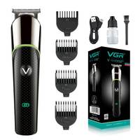 VGR V-191 Professional Rechargeable Cordless Beard Hair Trimmer Kit with Guide Combs Brush USB Cord