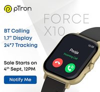 pTron Force X10 Smartwatch | First 100 units at Rs.99 only