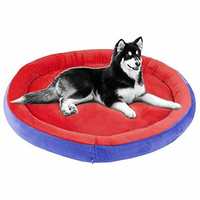 KOZI PET Cozy Luxurious Soft Flecch Revesable RED and Blue Dual Color Dog and Cat Beds {Export Quality} Size Small