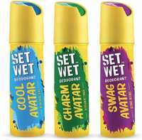 SET WET Cool, Charm and Swag Avatar Deodorant Spray - For Men  (450 ml, Pack of 3)