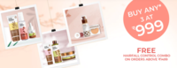 Buy any 3 for 999 & Free hairfall control combo on orders above 1499