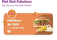 Swiggy x Burger King: Full Menu at Rs.129 (Location Specific)
