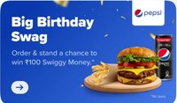 Order and Stand a chance to Win 100 Swiggy Money (every 30th order wins)