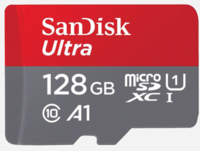 SanDisk SDSQUA4-128G-GN6MN 128GB Ultra microSD Memory Card (Red/Grey)