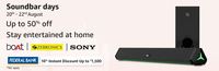 Amazon Soundbar Days - Upto 62% Off + 10% Up to 1500 Off on Federal bank (20-22 August)