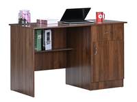 DeckUp Hermes Engineered Wood Study & Computer Table and Office Desk (Walnut, Matte Finish) 