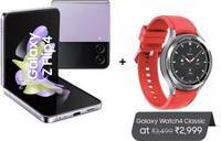 Preorder SAMSUNG Galaxy Z Flip4 5G (Bora Purple, 256 GB) + upto 8000 cashback on different banks + galaxy watch @ 2999 + upto 8000 off for exchange