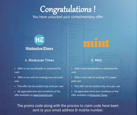 Complimentary 1 Year LiveMint & Hindustan Times Subscription with Visa Signature Credit Cards