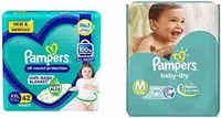 Pampers All round Protection Pants, Double Extra Large size baby diapers (XXL) 42 Count, Anti Rash diapers, Lotion with Aloe Vera & Pampers Taped Diapers Medium, (MD), 20 count