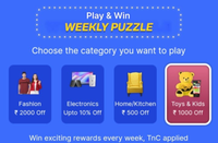 Flipkart Play & Win Weekly Puzzle (Supercoins, Coupon rewards)