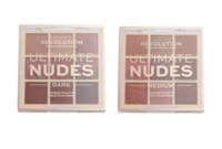 Makeup Revolution London Set of 2 Ultimate Nudes Shadow Palette - Medium & Dark