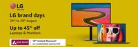 LG Brand Days [24-29 AUG] - Up to 45% Off on Multitasking & Gaming Monitors + 10% AXis Bank Card Off