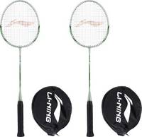 LI-NING XP-80-IV Grey, Green Strung Badminton Racquet  (Pack of: 2, 86 g)