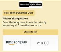 Amazon Fire Boltt Dinamite Quiz Answers