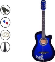 Medellin MED-BLU-C Acoustic Guitar Linden Wood Rosewood Right Hand Orientation  (Blue)