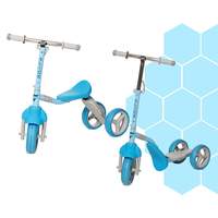 Dash Slick 2 in 1 Scooter for Kids, Scooter, scooty, Ride on, Scooter for Kids 3+ Years, Kids Scooter,Transforming Scooty, Adjustable Ride on for Kids (Capacity 25kg | Blue)