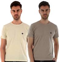 Almo blue and peach half sleeves tees -cred group buy  ( Pack of 2 )