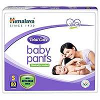 Himalaya Total Care Baby Pants Diapers, Small, 80 Count, White, S