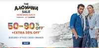 Ajiomania Sale - Get 50%-90% Off + Extra upto 30% Off on 2990 and Above. Max Discount Rs. 2000 [Till 31 AUG]