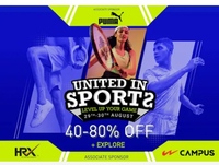 United in sports sale 40-80% off+10% extra discount using kotak card (29-30 Aug)