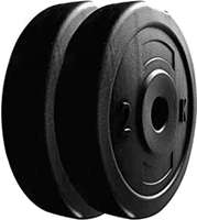 FitBox Sports Rubber Intruder 4 Kg Weight Plates, 2 Kg X 2 (Black)