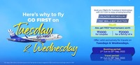 Tue-Wed Flying Offer - Free Meals & seat selection Unlimited rescheduling* /Complimentary Food Confectionery hamper worth Rs.1000 for a couple and Rs.2000 for a group of 4 