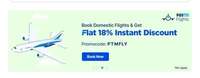Paytm 18% on Flight booking upto Rs.700 