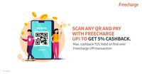 Freecharge Send money 300 and get 15 cashback (5% upto 15) 