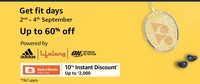 Amazon Get Fit Days -  Upto 60% Off (September 2- 4th) & Upto 2k On Bob Credit Card
