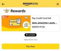 Make a payment for your Credit Card bill and Get a reward: Flat Rs.150 back on your next Amazon Launchpad order