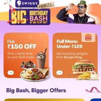 Swiggy : Burger King Full Menu at Rs.129 | Location Specific