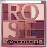 L.A. COLORS Block 10 Color Eyeshadow Palette, Rose, 16 g