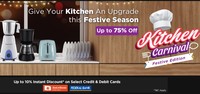 Croma Kitchen Carnival - Upto 75% off + Extra 10% Using BOB/Federal DC CC 