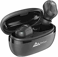 New Launch | WeCool Moonwalk M1 ENC Earbuds with Titanium Drivers for Rich Bass Experience, 40+ Hours Play Time, Type C Fast Charging, Low Latency, Smart TWS with Surround Sound Effect, BT 5.3, IPX5, Deep Bass