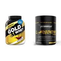 Bigmuscles Nutrition Premium Gold Whey 2Kg Whey Protein Isolate Blend & L-Arginine PMP Powder [30 Serving, Mango Madness]