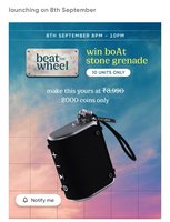 Cred Beat the Wheel - Win boAt Stone Grenade, cashbacks (8PM-11PM)