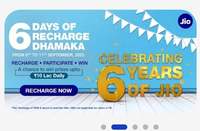 Jio- 6 days of recharge dhamaka