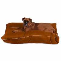 KOZI PET Ultra Soft RED Velvet Polyfill Filled Dog and Cat Bed (Large, Brown)