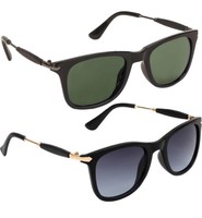 UV Protection, Gradient Wayfarer Sunglasses (53)  (For Men & Women, Black, Green)