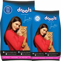 Drools Adult Dry Cat Food, Mackerel, 3 kg + 1.2 kg Free