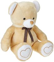 Amazon Brand - Jam & Honey Teddy Bear Soft Toy (100 Cm, Beige)