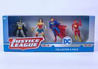 JUSTICE LEAGUE Collector 4 Pack - 3 Inch Action Figure - Batman, Wonder Woman, Superman, The Flash  (Multicolor)
